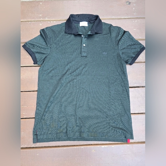 Salvatore Ferragamo Other - Salvatore Ferragamo Dark Green Polo with Black Collar